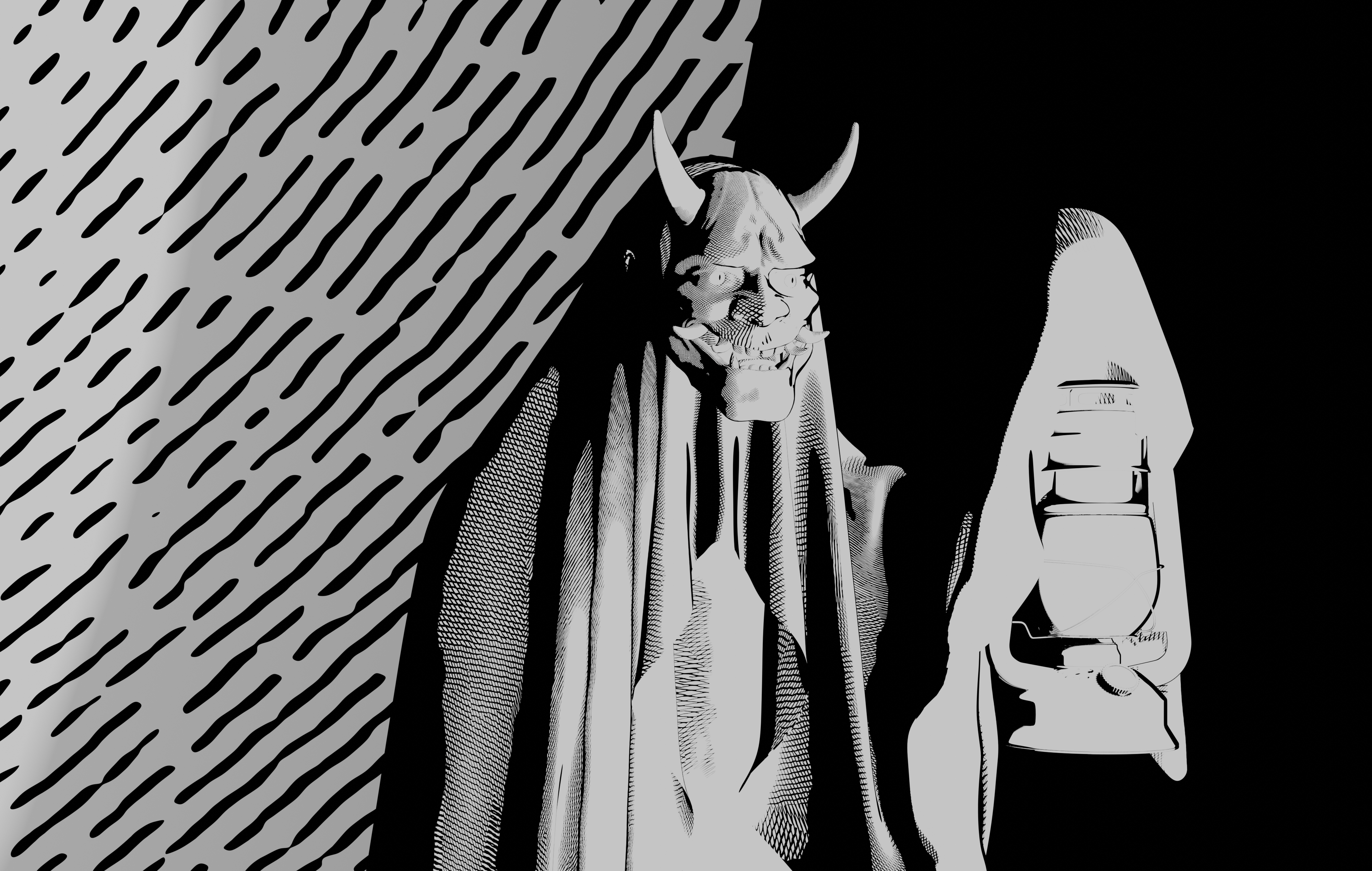 Hannya - Rendu 3D Style Manga