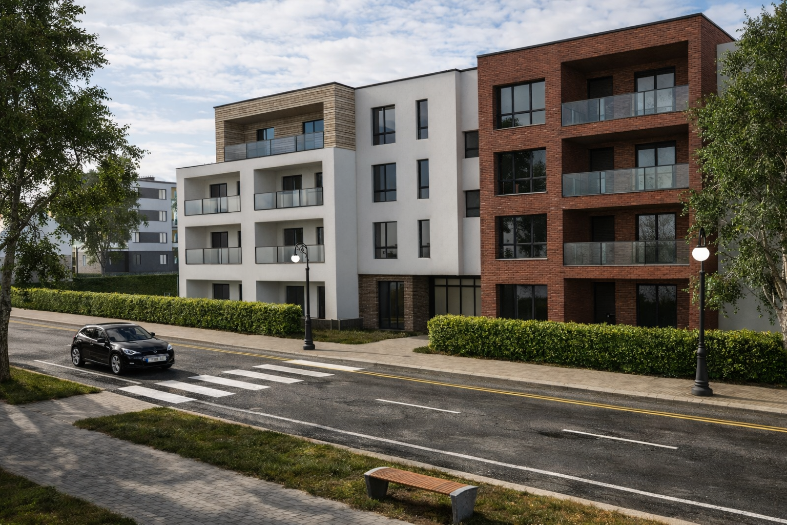 Perspective d'appartement contemporain - Design 3D